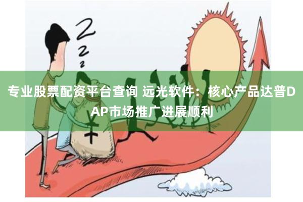 专业股票配资平台查询 远光软件：核心产品达普DAP市场推广进展顺利