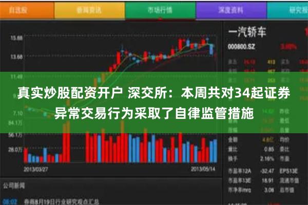 真实炒股配资开户 深交所：本周共对34起证券异常交易行为采取了自律监管措施