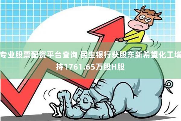 专业股票配资平台查询 民生银行获股东新希望化工增持1761.65万股H股